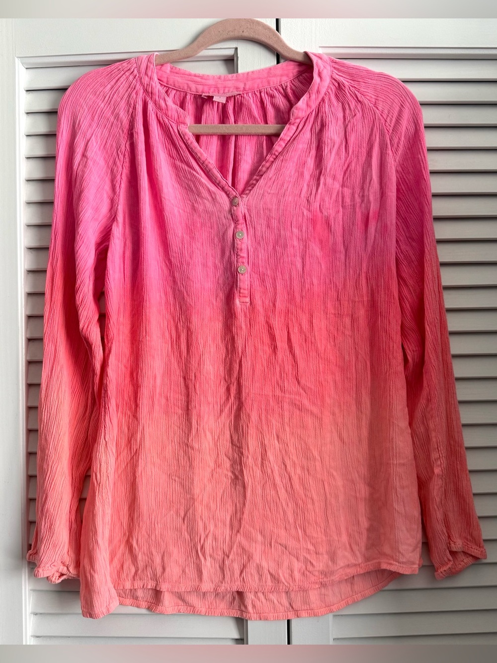 Pink Ombre Long-Sleeve Lilly Pulitzer Top
